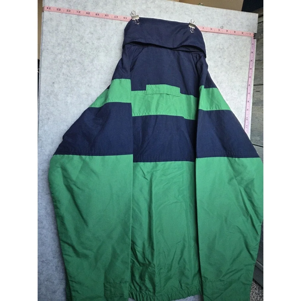 Extreme Limit Youth Water Resistant Hooded Jacket Green Navy Size 14/16 - Picture 6 of 9